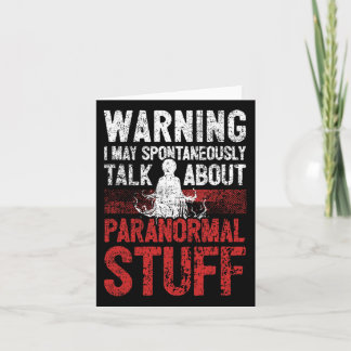 Ghost Hunting Warning Paranormal Investigator  Card