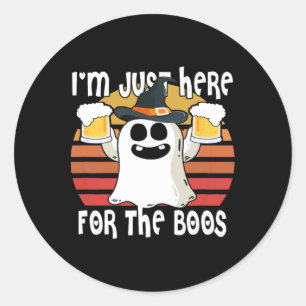 Ghost I'm Just Here For Boos1 Classic Round Sticker