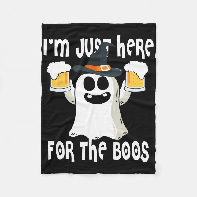 Ghost I'm Just Here For Boos  Fleece Blanket (Front)