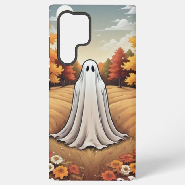 Ghost in Autumn Forest Samsung Galaxy S22 Ultra Case (Back)