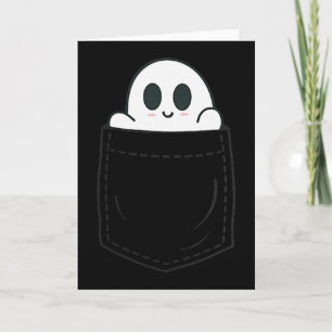Ghost In Cket Halloween  Card
