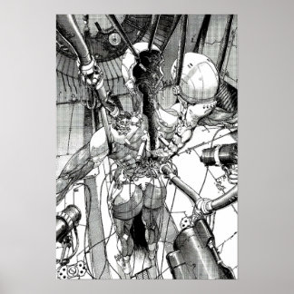 Ghost in the shell man machine interface poster