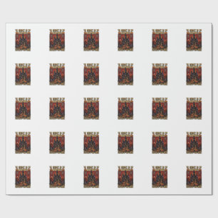 Ghost Is Coming Halloween Haunted House Pumpkins B Wrapping Paper
