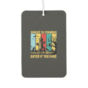 Ghost Is Coming Halloween Haunted House Witch Owl_ Car Air Freshener