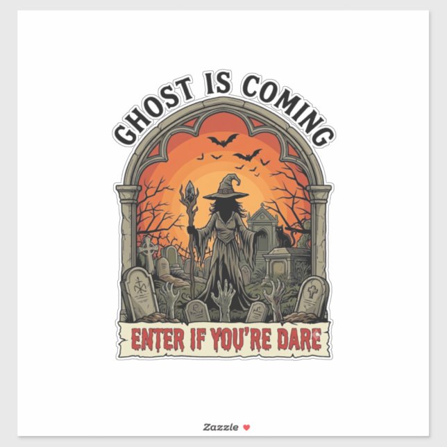 Ghost Is Coming Witch Graveyard Zombie Hands Hallo (Sheet)