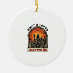 Ghost Is Coming Witch Graveyard Zombie Hands Hallo Ceramic Tree Decoration