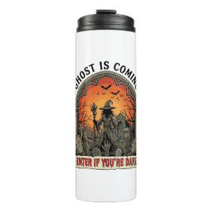 Ghost Is Coming Witch Graveyard Zombie Hands Hallo Thermal Tumbler