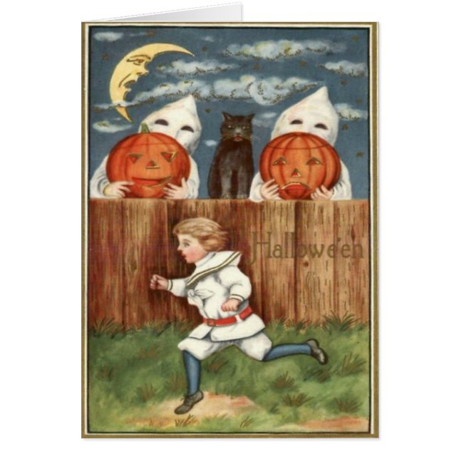 Ghost Jack O' Lantern Children Black Cat (Front)