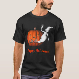 Ghost Jack O Lantern Funny Halloween T-Shirt