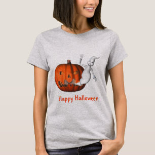 Ghost Jack O Lantern Funny Halloween T-Shirt