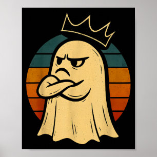 Ghost King Boo Sheet Men Women Halloween Party Poster