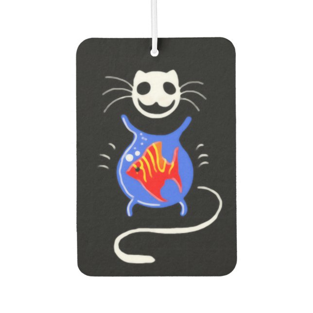 Ghost Kitty Cat Air Freshener (Front)