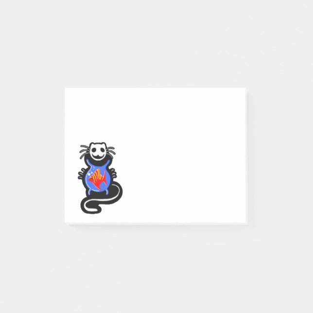 Ghost Kitty Cat Post-It Notes (Front)