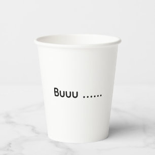 Ghost Kitty Halloween Costume Paper Cups