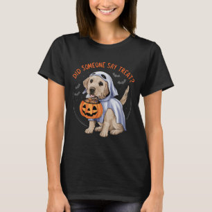 Ghost Labrador Puppy Treats Halloween Labrador Dog T-Shirt