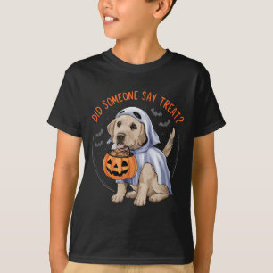 Ghost Labrador Puppy Treats Halloween Labrador Dog T-Shirt