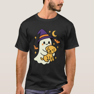 Ghost Labrador Retriever Witch Halloween Dog Costu T-Shirt