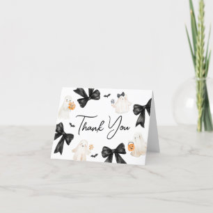 Ghost Little Boo Halloween Baby Shower Thank You Card