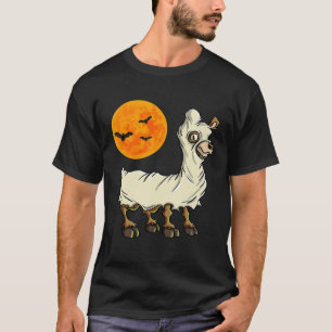 Ghost Llama Halloween Costume Cute Llama Lover T-Shirt