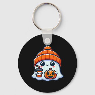 Ghost Mens Halloween Key Ring