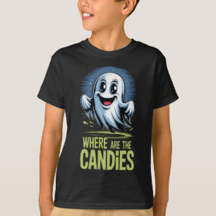 Ghost Mignon Halloween "Where Are The Candies" T-Shirt