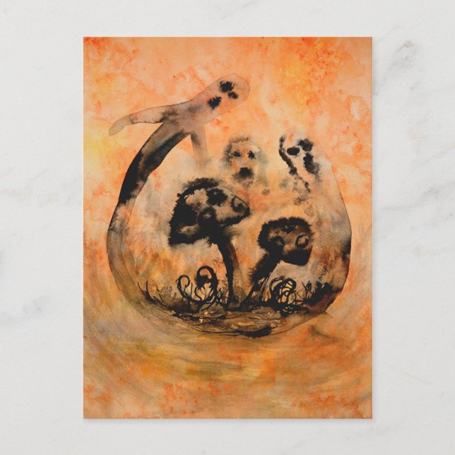 Ghost Mushrooms Postcard (Front)