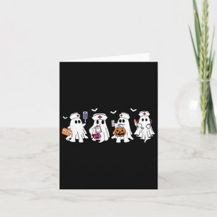 Ghost Nurse Halloween Crew Funny Scrub Er Rn Nursi Card