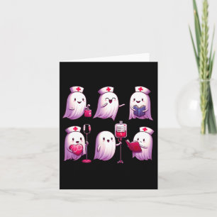 Ghost Nurse Halloween Crew Funny Scrub Er Rn Nursi Card