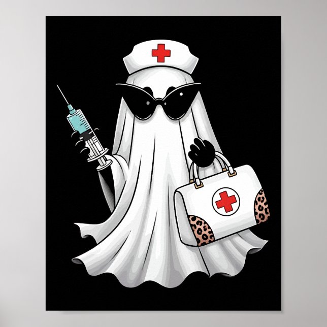 Ghost Nurse Halloween Poster (Front)