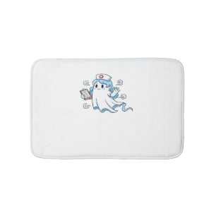 Ghost Nurse  Spookily Caring and Whimsically Haunt Bath Mat