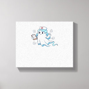 Ghost Nurse  Spookily Caring and Whimsically Haunt Canvas Print