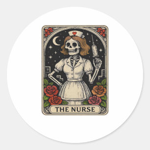 Ghost Nurse  Spookily Caring and Whimsically Haunt Classic Round Sticker