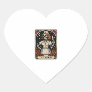 Ghost Nurse  Spookily Caring and Whimsically Haunt Heart Sticker
