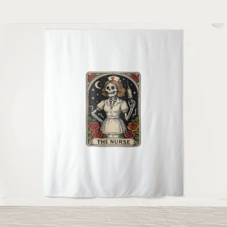 Ghost Nurse  Spookily Caring and Whimsically Haunt Tapestry