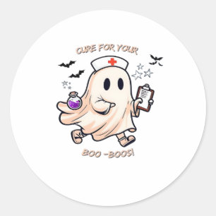 Ghost Nurse with Magical Potion � Cure for Your Bo Classic Round Sticker