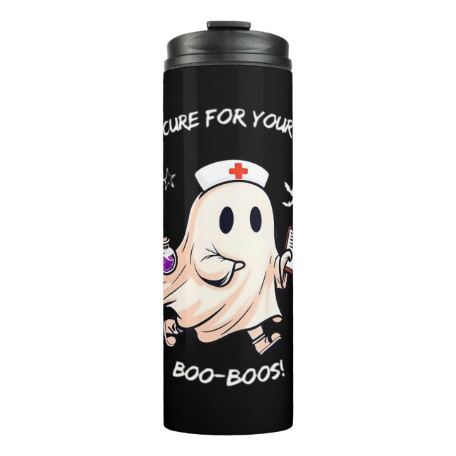 Ghost Nurse with Magical Potion – Cure for Your Bo Thermal Tumbler (Front)