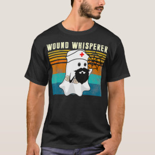 Ghost Nurse Wound Whisperer Costume Retro Hallowee T-Shirt