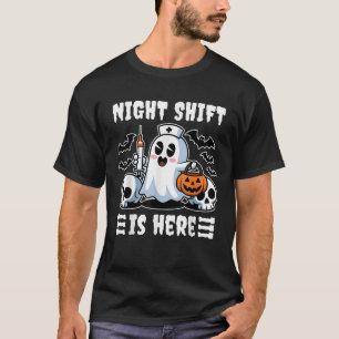Ghost Nurses Halloween Crew Night Shift Costume Sc T-Shirt