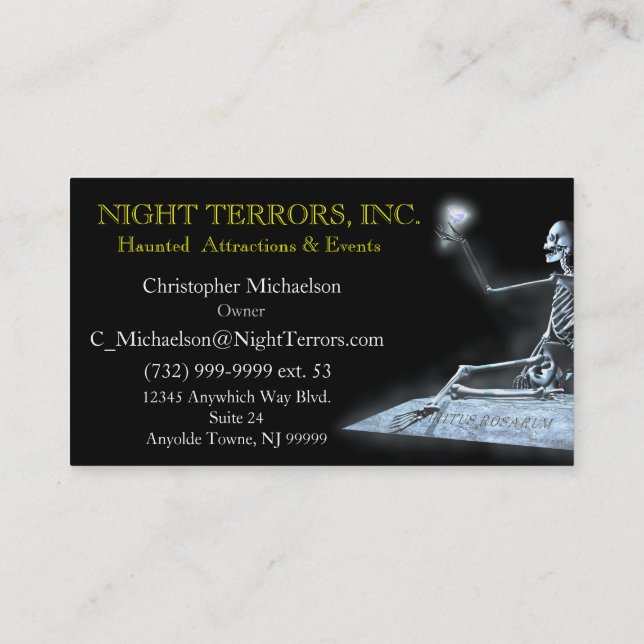 Ghost of a Rose Business Card (Back)