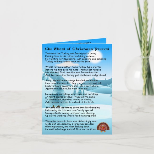 Ghost of Christmas Present Holiday Card (Front)