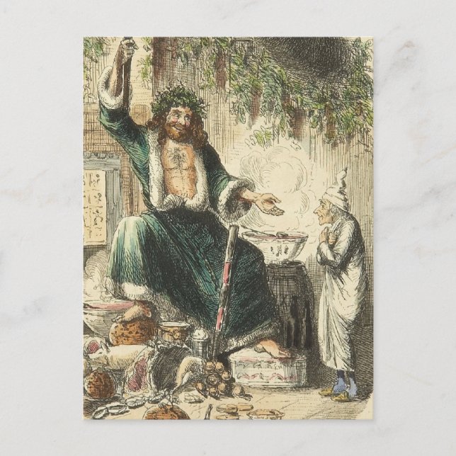 Ghost of Christmas Present Holiday Postcard (Front)