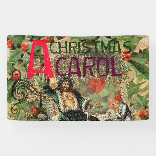 Ghost of Christmas Present Illustration Scrooge Banner (Horizontal)