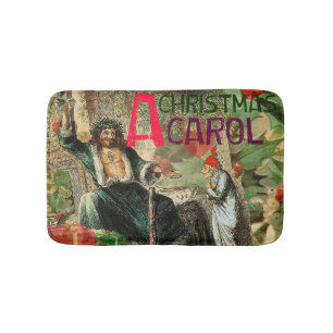 Ghost of Christmas Present Illustration Scrooge Bath Mat