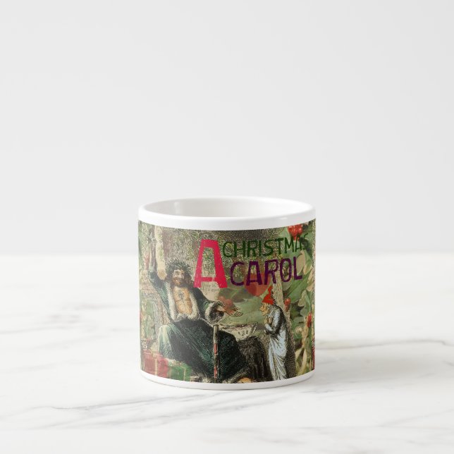 Ghost of Christmas Present Illustration Scrooge Espresso Cup (Front)