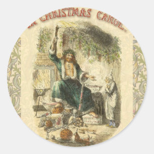Ghost of Christmas Present Scrooge Classic Round Sticker