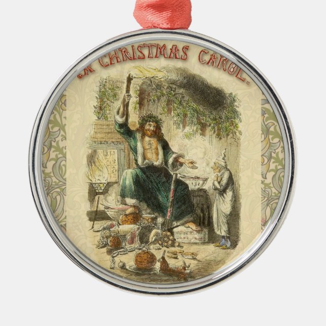Ghost of Christmas Present Scrooge  Metal Tree Decoration (Front)
