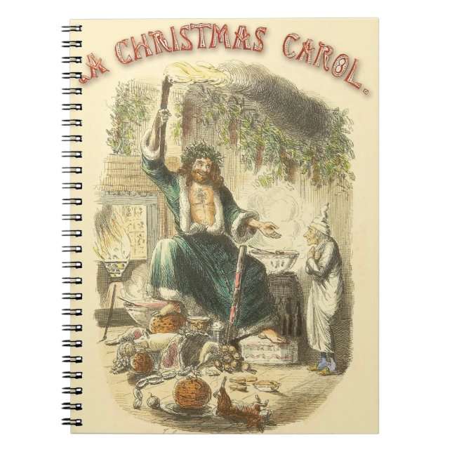 Ghost of Christmas Present Scrooge  Spiral Notebook (Front)