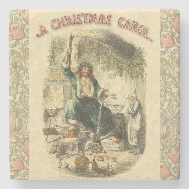 Ghost of Christmas Present Scrooge  Stone Coaster (Front)