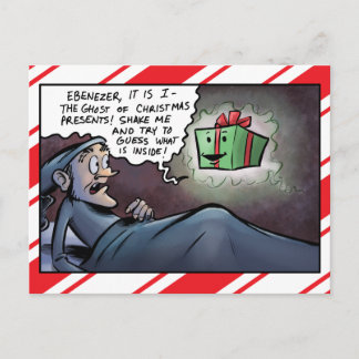 Ghost of Christmas Presents Scrooge Holiday Postcard