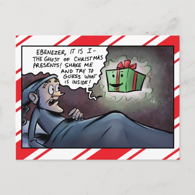 Ghost of Christmas Presents Scrooge Holiday Postcard (Front)